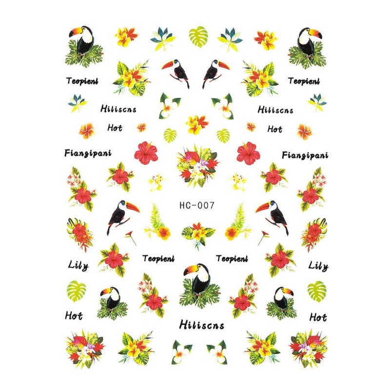 Set 2 x Abtibild Unghii SensoPRO Milano Tropical Music, Model Hc-007