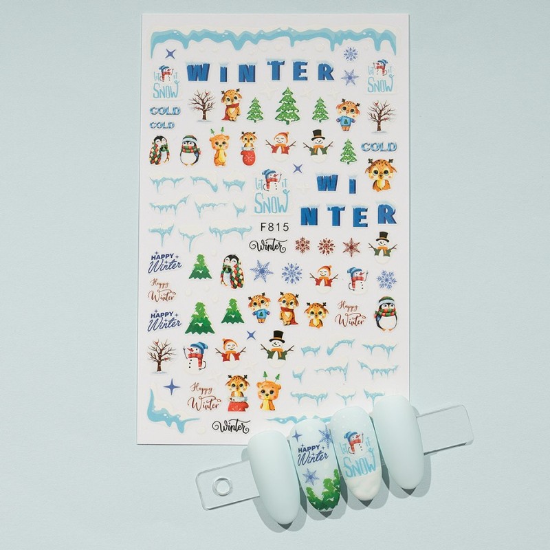 Set 2 x Abtibild Unghii SensoPRO Milano Winter Song, Model F815