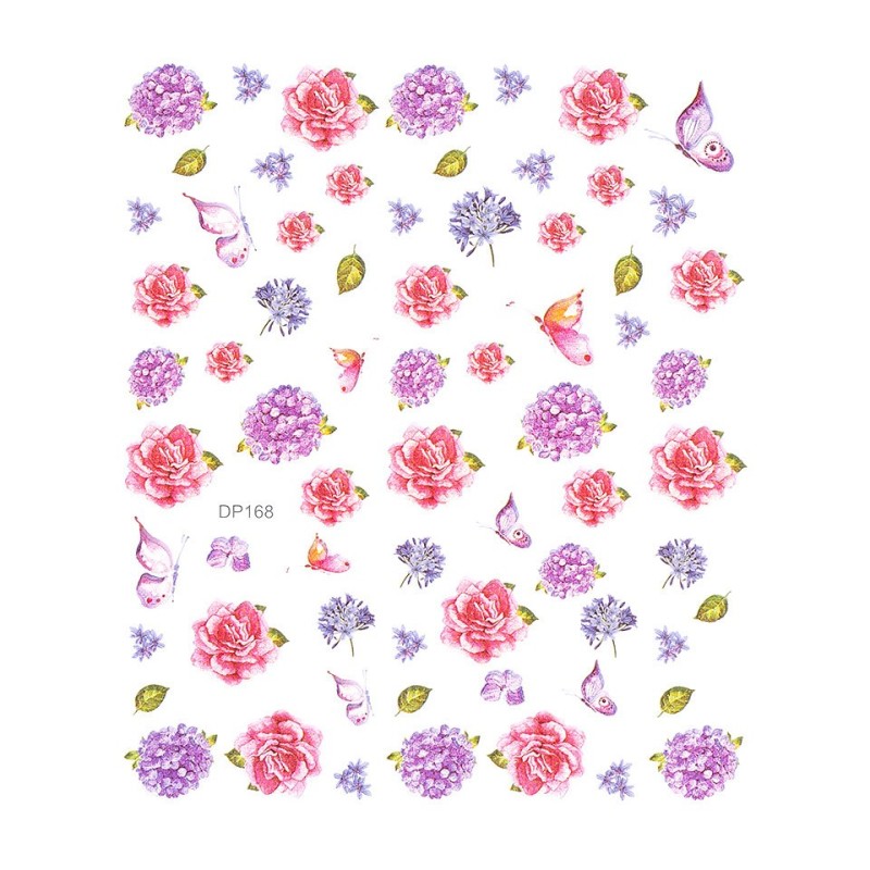 Set 2 x Abtibilduri Unghii SensoPRO Milano Art In Bloom, Model Dp168