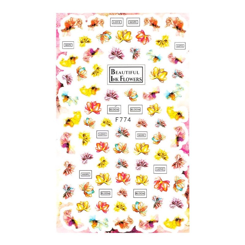 Set 2 x Abtibilduri Unghii SensoPRO Milano Flower Explore, Model F774