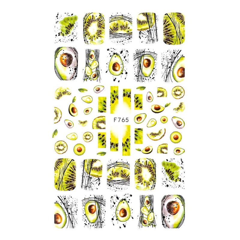 Set 2 x Abtibilduri Unghii SensoPRO Milano Green Yum-Yum, Model F765