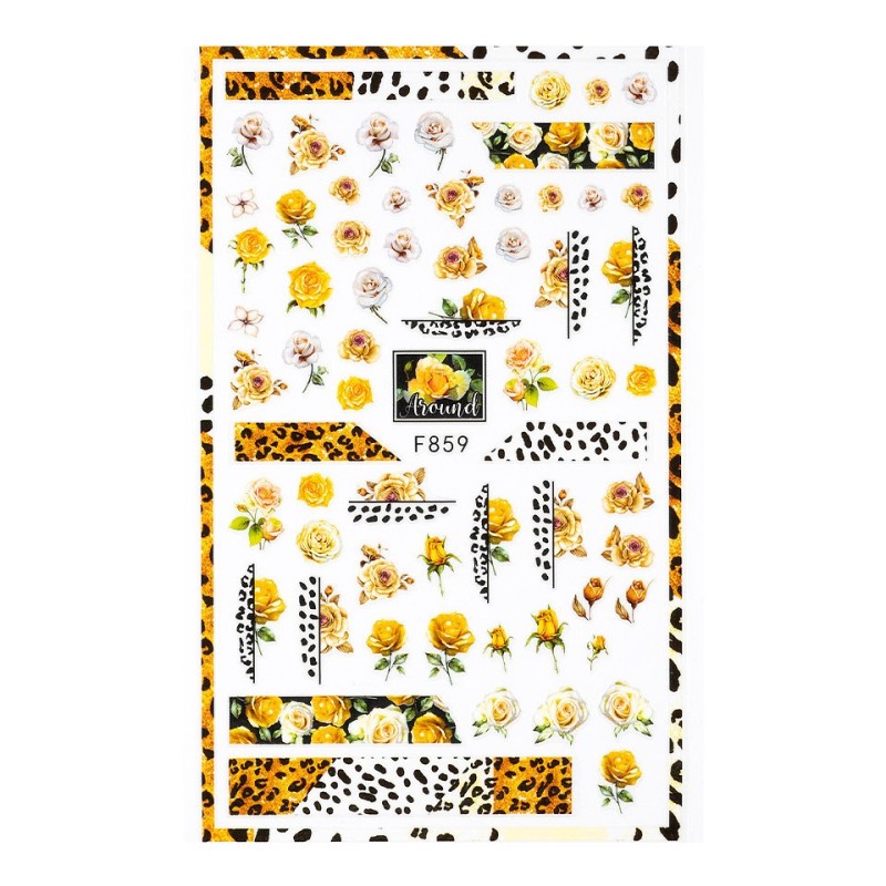 Set 2 x Abtibilduri Unghii SensoPRO Milano Jealousy Rose, Model F859