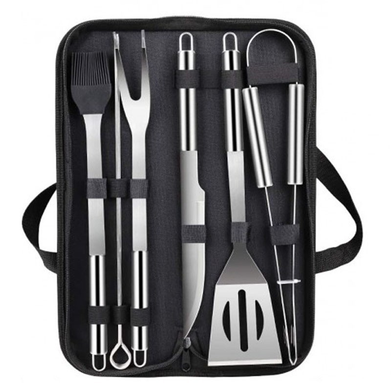 Set 2 x Accesorii Gratar, Inox, 9 piese, Grunberg UG9PS