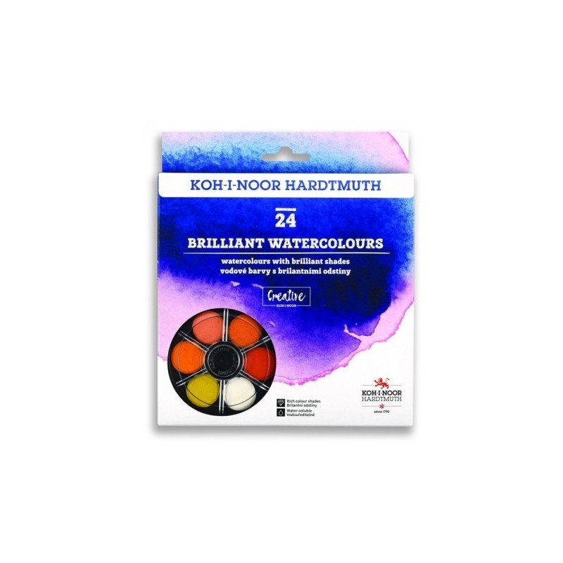 Set 2 x Acuarela 24 Culori Stralucitoare