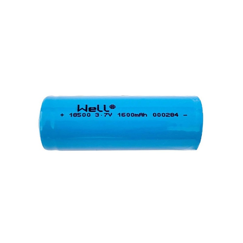 Set 2 x Acumulator Industrial Li-ion Terminal cu Varf 18500 Well, 3.7V, 1600mAh, cu Protectie PCM 3A