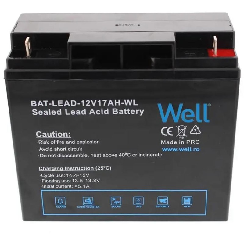 Set 2 x Acumulator Plumb Acid 12V 17AH, Well