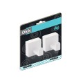 Set 2 x Agatatoare Autoadezive Patrate Qlux, din Plastic