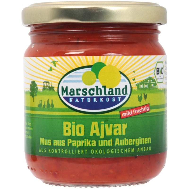 Set 2 x Ajvar Bio Mediu 200 g, Marschland Naturkost