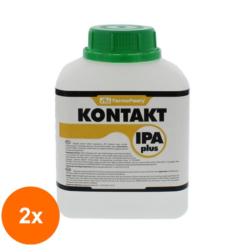 Set 2 x Alcool Izopropilic Flacon 500 ml, Termopasty