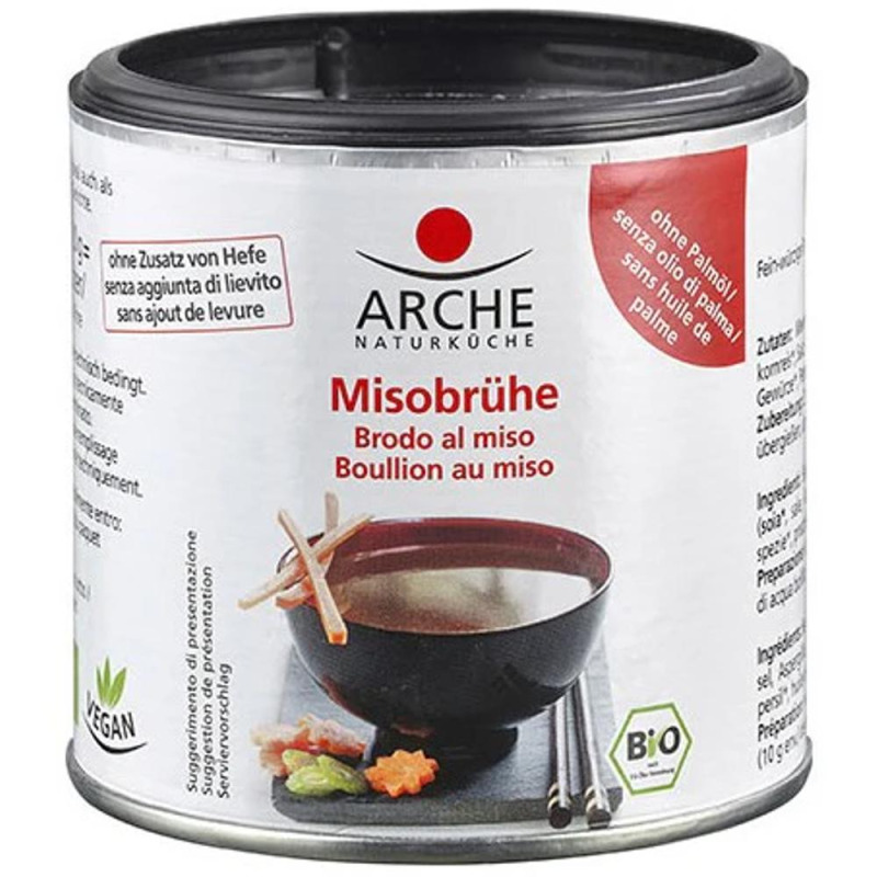 Set 2 x Amestec Gata Preparat pentru Supa Miso Bio, pentru 6 l, Arche Naturkuche - Asia, 125 g