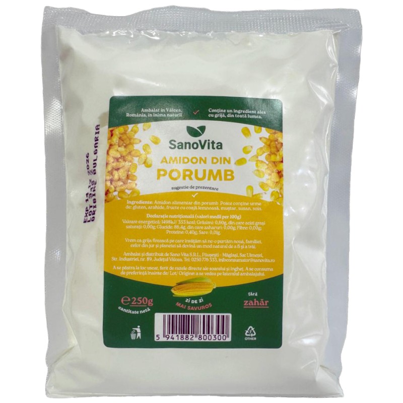 Set 2 x Amidon Alimentar din Porumb, Sanovita, 250 g