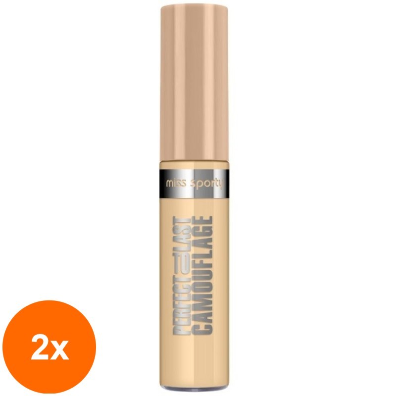 Set 2 x Anticearcan Miss Sporty 50 Sand, Perfect to Last Camouflage Multitasker, 10 ml