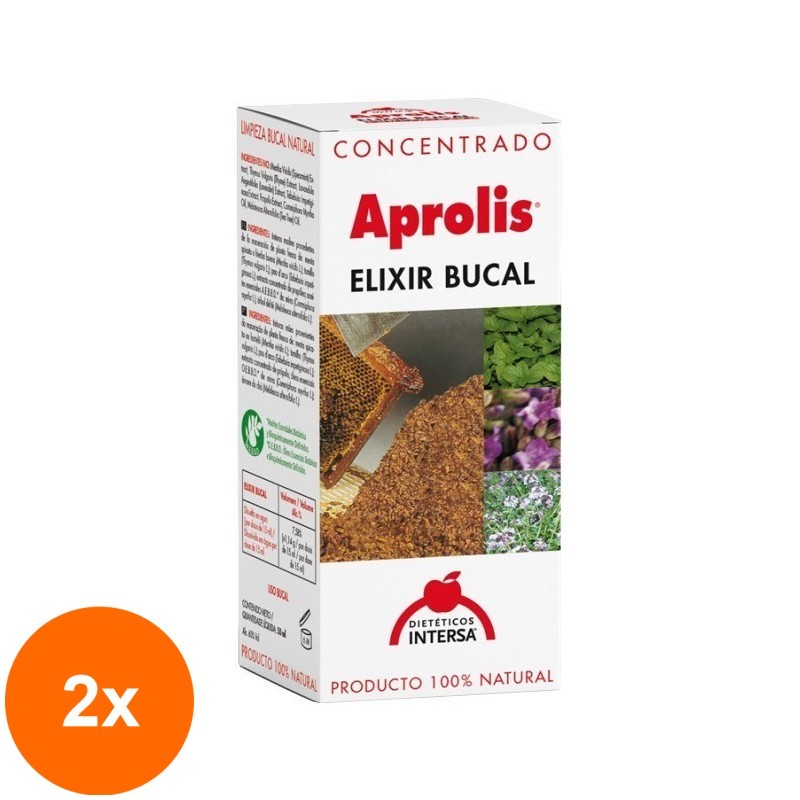 Set 2 x Apa de Gura, Elixir Bucal, 50 ml, Aprolis