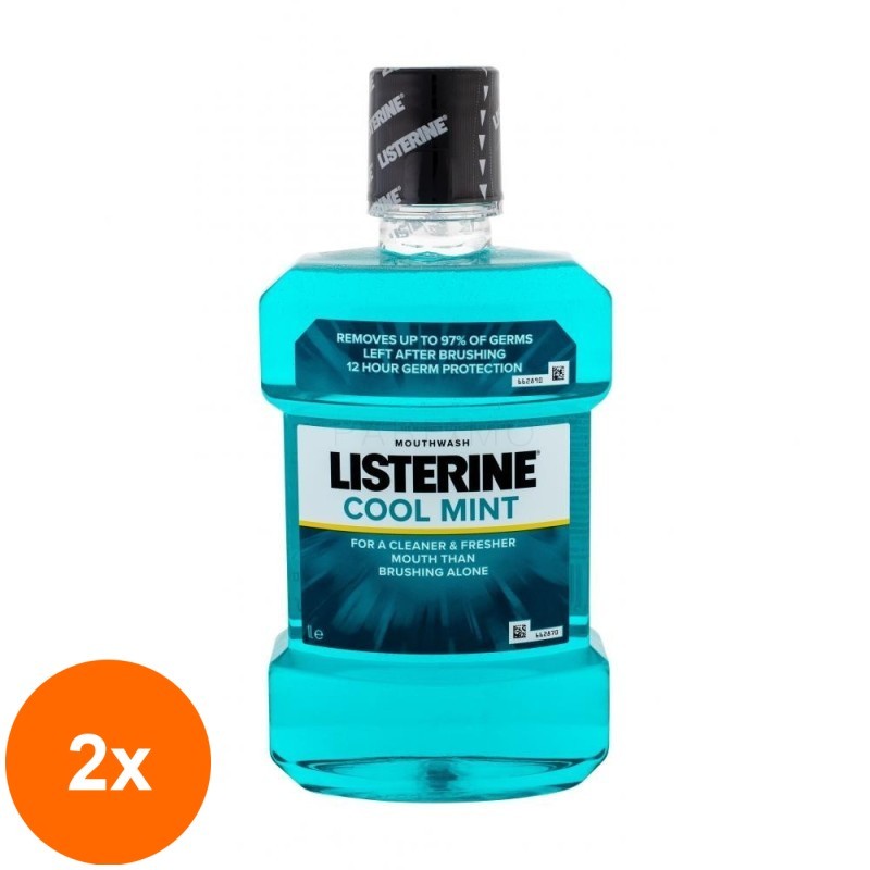 Set 2 x Apa de Gura Listerine Gura Mountwash Coolmint 1 l