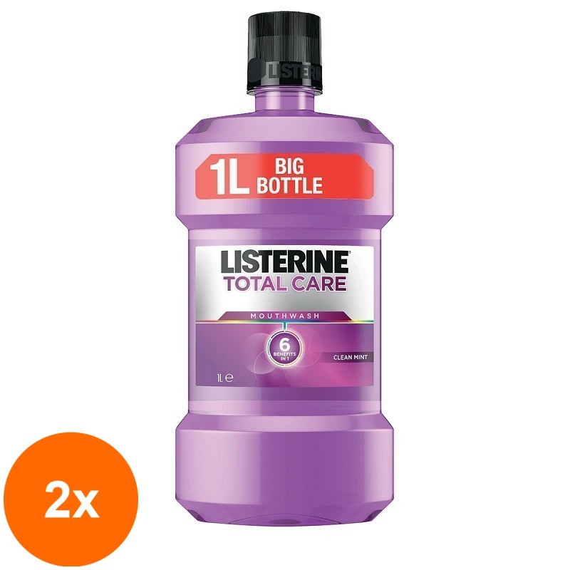 Set 2 x Apa de Gura Listerine Gura Total Care 1 l