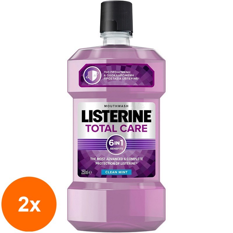 Set 2 x Apa de Gura Listerine Total Care, 250 ml