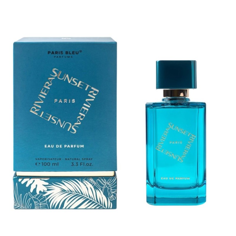 Set 2 x Apa de Parfum Paris Bleu Riviera Sunset, Unisex, 100 ml