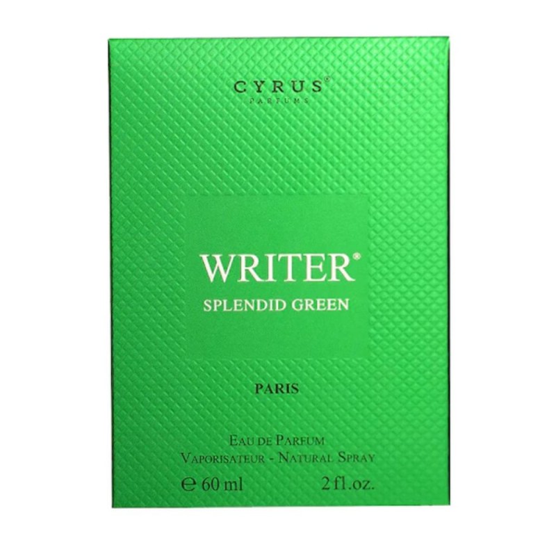 Set 2 x Apa de Parfum Writer Splendid Green, Barbati, 60 ml