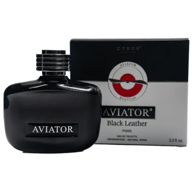 Set 2 x Apa de Toaleta Barbati Men Black Leather, Aviator, 100 ml