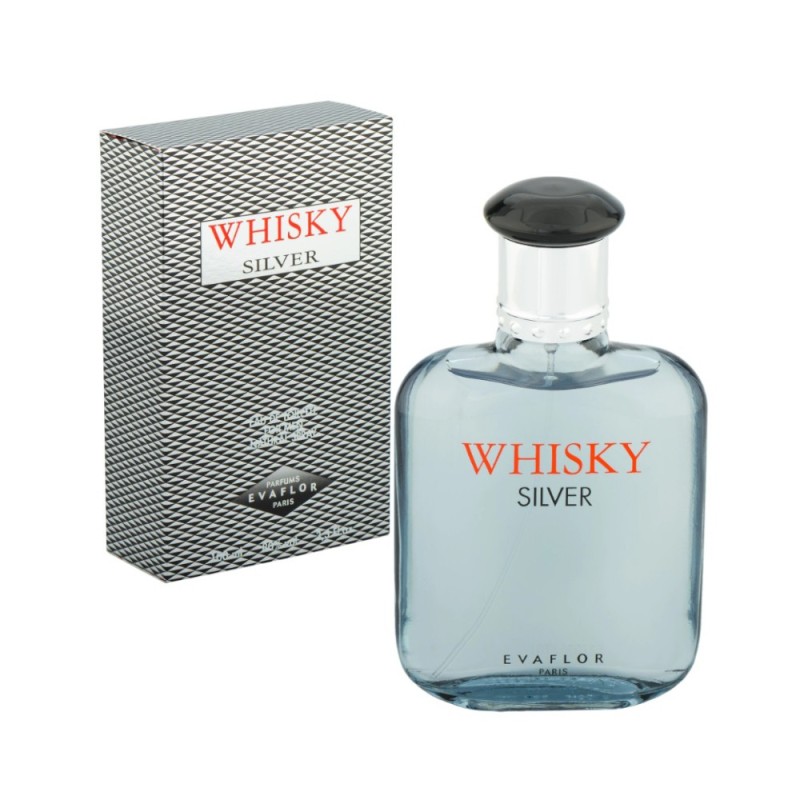 Set 2 x Apa de Toaleta pentru Barbati Whisky Evaflor Paris Silver, 100 ml