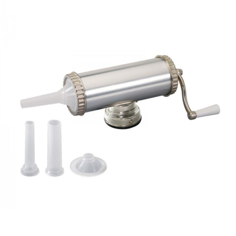 Set 2 x Aparat de Umplut Carnati, din Aluminiu, 2.5 kg, 3 Palnii Incluse