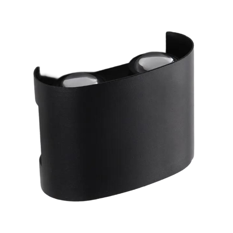 Set 2 x Aplica Perete Exterior Led, 4W, 330 lm, IP65, 98 x 75 x 40 mm, Negru, Modee