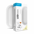 Set 2 x Aplica Perete Exterior Led Oval 12W, 1160 lm, 19.5 cm, 4000K, IP65, Alb, Modee
