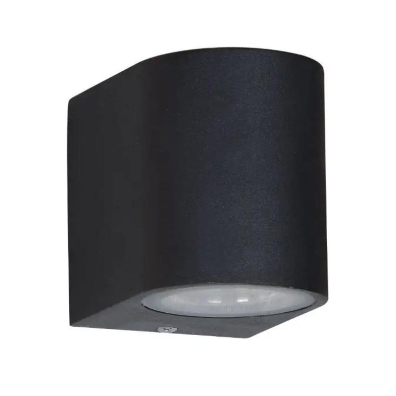 Set 2 x Aplica Perete Exterior Shellon-1, GU10, IP54, Negru, Aluminiu, Well