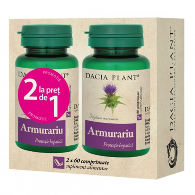Set 2 x Armurariu, 60 Comprimate 1+1 Cadou, Dacia Plant