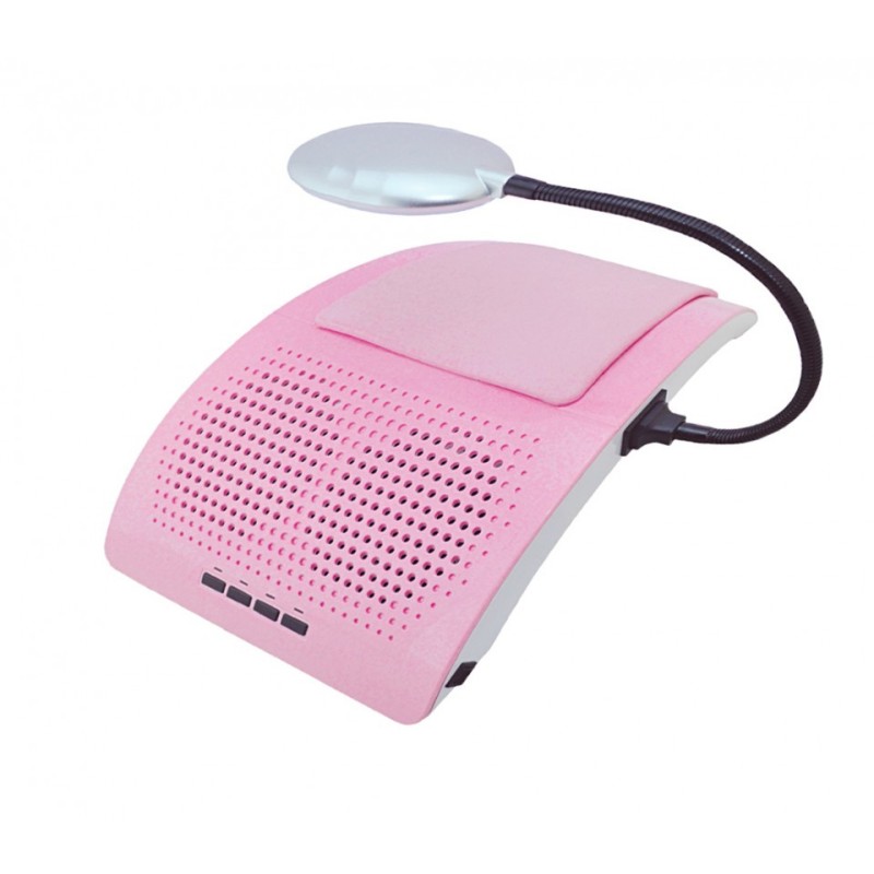 Set 2 x Aspirator Praf Unghii Cu 2 Motoare 60W Dual Fusion Elite + Lampa Led Luxorise, Roz