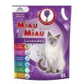 Set 2 x Asternut igienic pentru Pisici Miau-Miau, Silicat Lavanda, 5 l