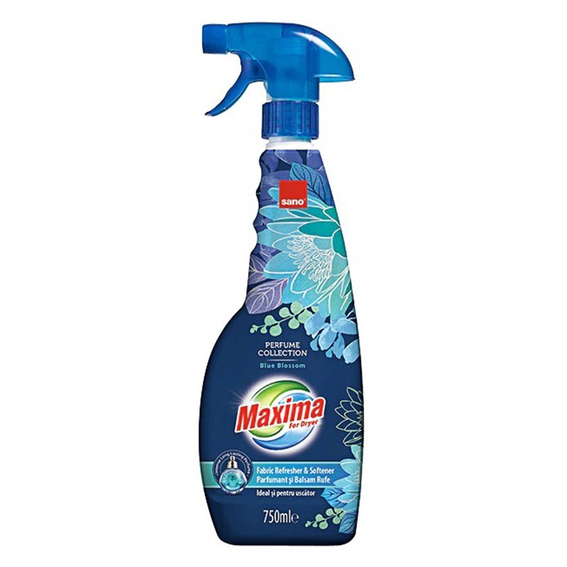 Set 2 x Balsam de Rufe pentru Uscator cu Pulverizator Sano Maxima Blue Blossom, 750 ml