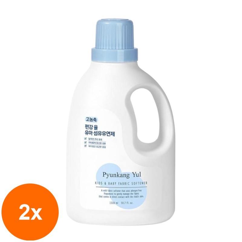 Set 2 x Balsam de Rufe Super Concentrat Pyunkang Yul Kids & Baby Fabric Softener, 1500 ml