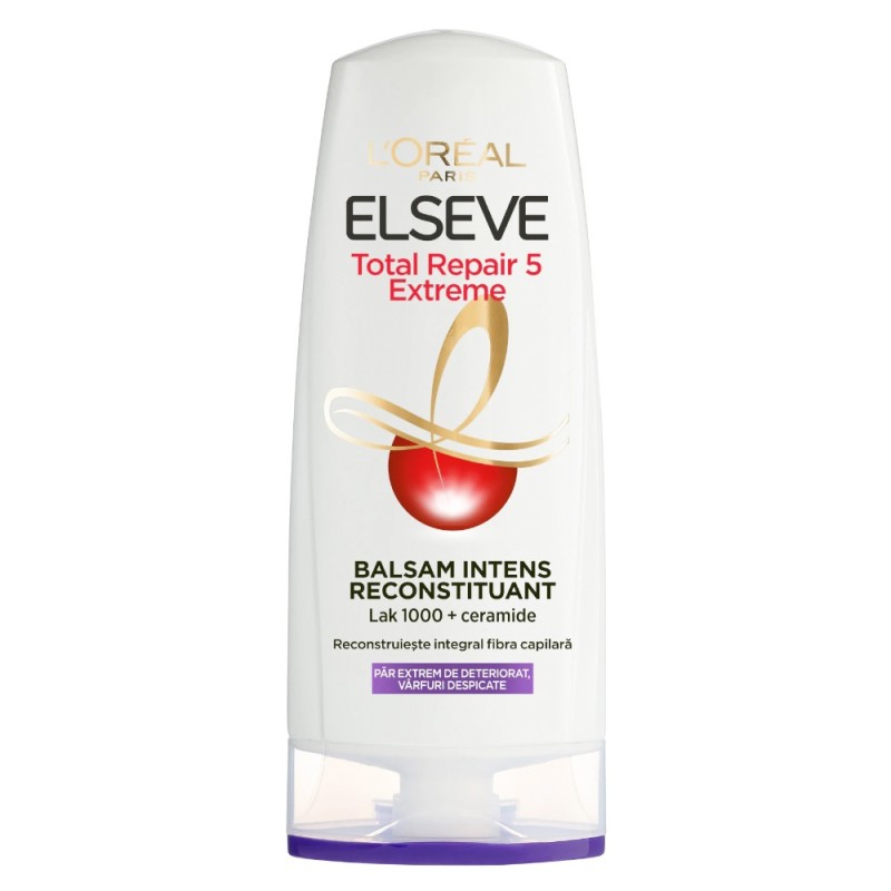 Set 2 x Balsam L'Oreal Paris Elseve Total Repair 5 Extreme, pentru Par foarte Deteriorat, 200 ml