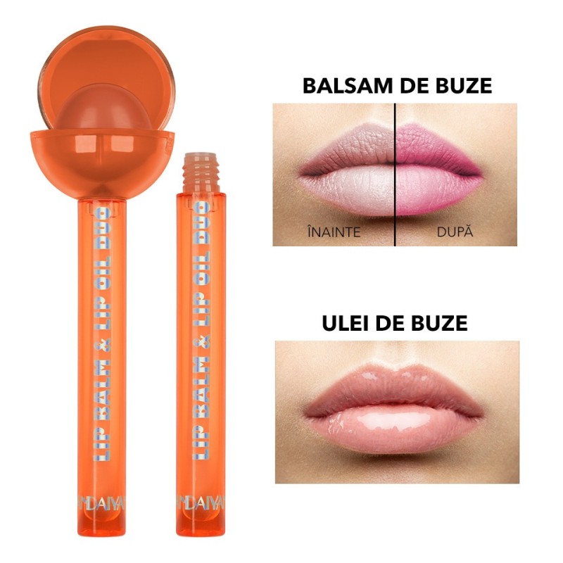 Set 2 x Balsam si Ulei de Buze Handaiyan Lollipop Lip Balm & Lip Oil Duo, 05