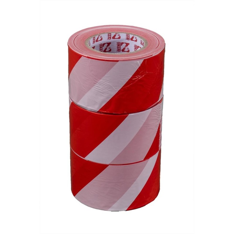 Set 2 x Banda Avertizare, 300 m, Alb/Rosu, 3 Role