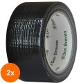 Set 2 x Banda Ultra Rezistenta Neagra, pentru Lipit, 50 mm x 25 m, Den Braven