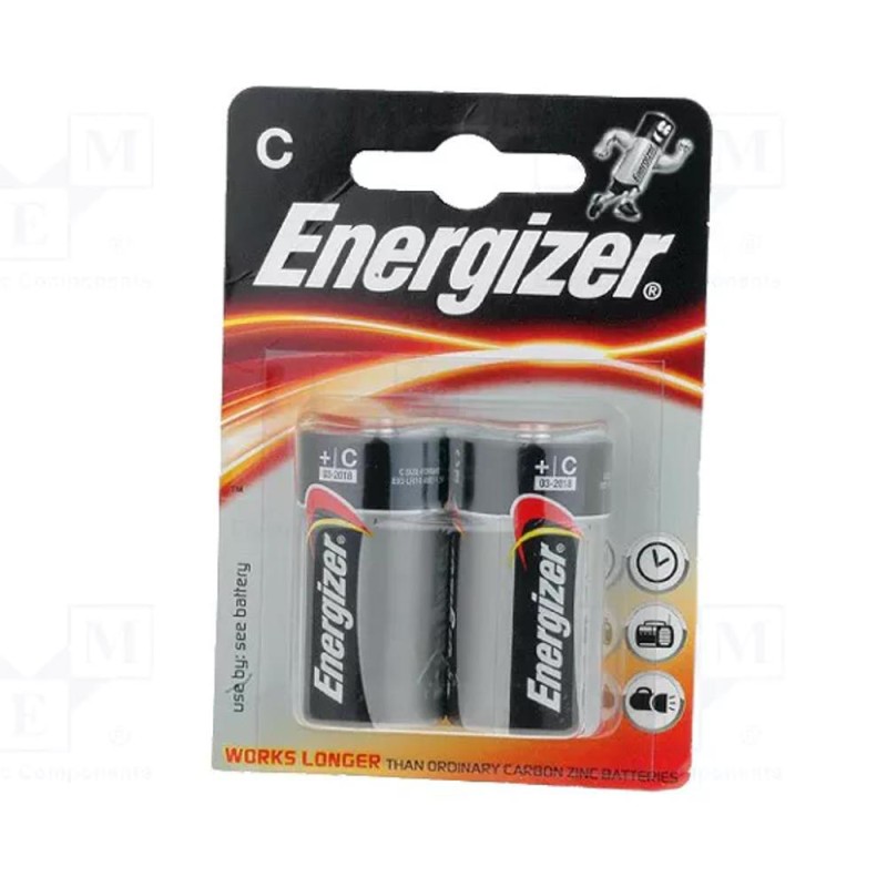 Set 2 x Baterie Energizer Alkaline Power C, R14, 2 Bucati