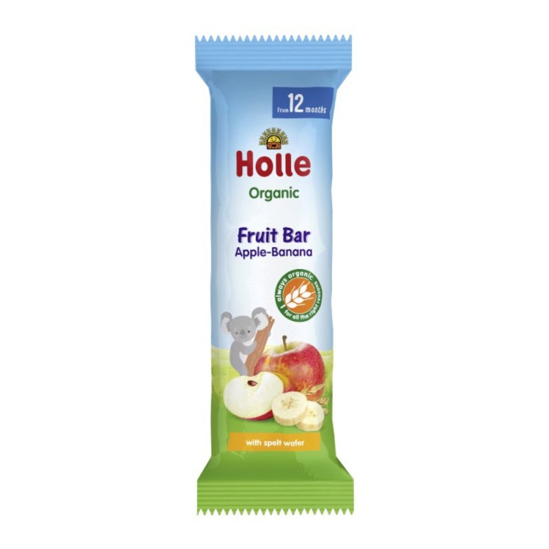 Set 2 x Baton pentru Copii cu Mere si Banane Eco, Holle Baby, 25 g