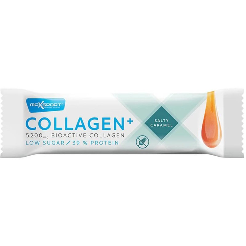 Set 2 x Baton Proteic cu Colagen+ si Caramel Sarat, Maxsport, Bio, 40 g
