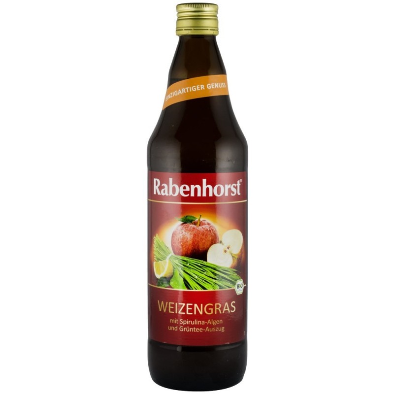 Set 2 x Bautura Bio cu Spirulina si Infuzie de Ceai Verde, Iarba de Grau, 0.75 l Rabenhorst