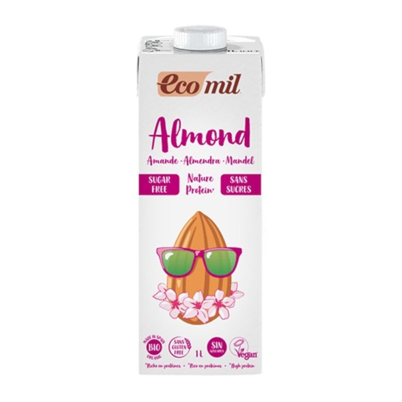 Set 2 x Bautura Vegetala Bio de Migdale, Ecomil Natur Protein, fara Zahar, 1 l