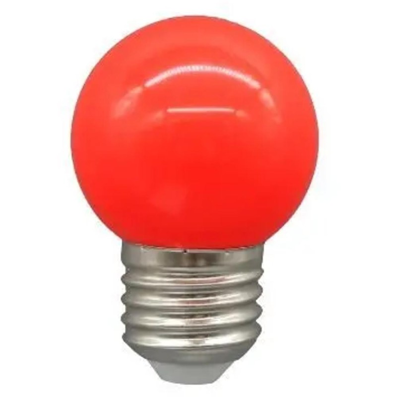 Set 2 x Becuri LED pentru Ghirlanda Luminoasa, G45, 3W, Rosu, E27, Well, 10 Bucati