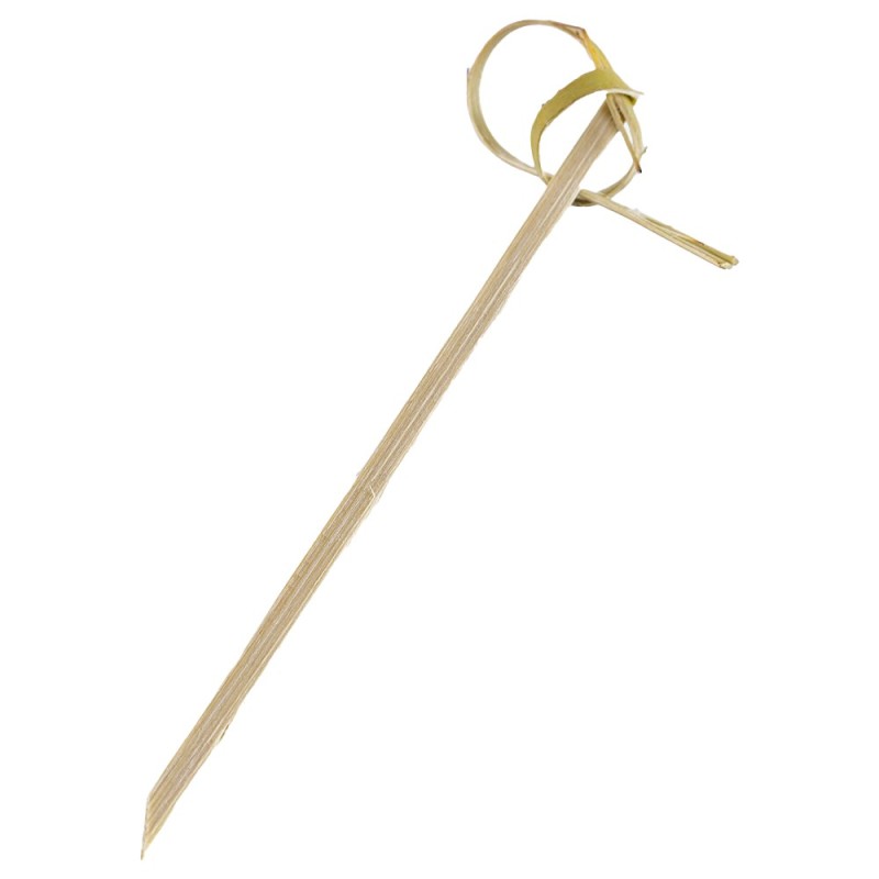 Set 2 x Bete de Unica Folosinta pentru Aperitiv, Bambus, Capat Buclat, 90 mm, 100 Bucati