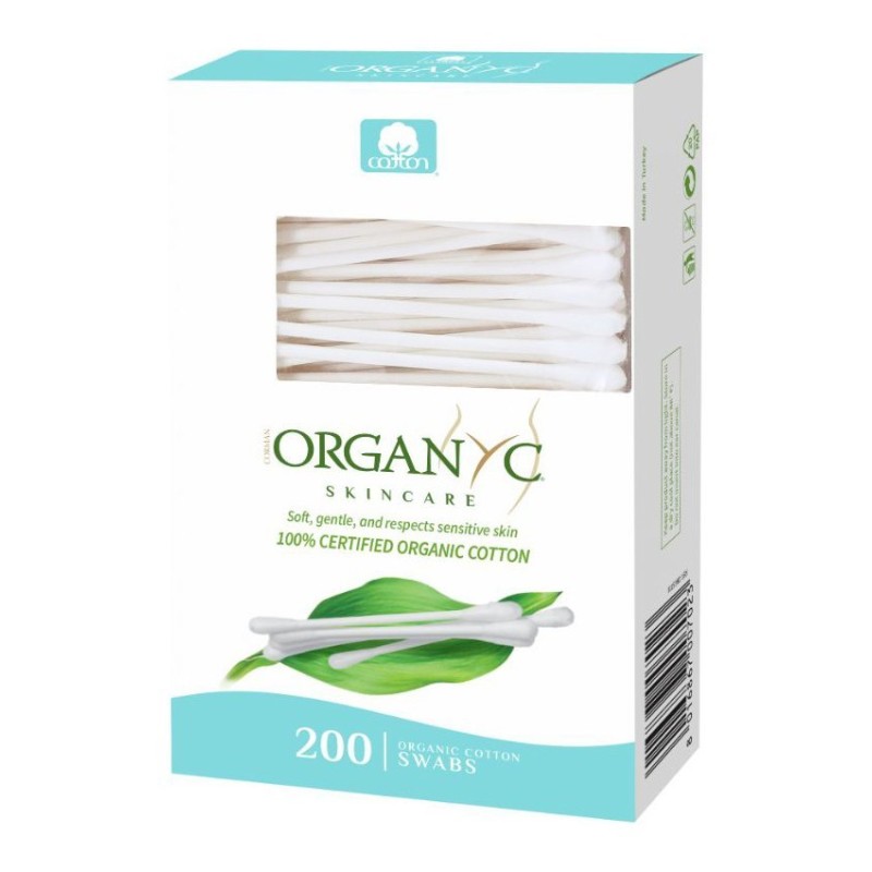 Set 2 x Betisoare cu Bumbac Organic, 200 Buc, Organyc