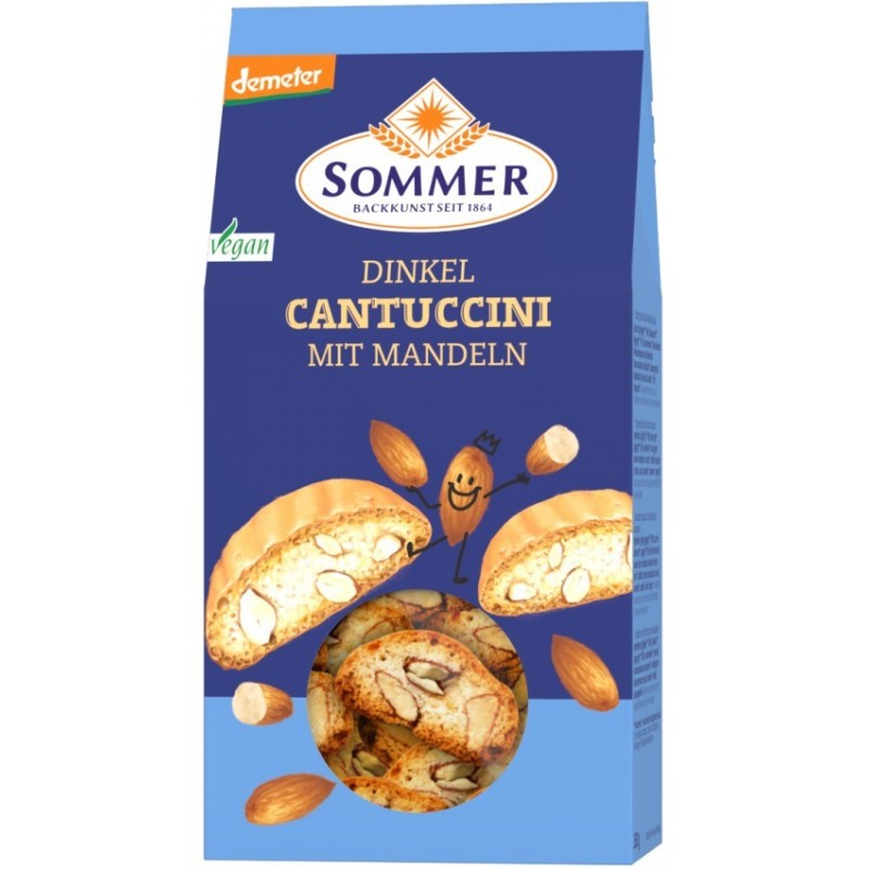 Set 2 x Biscuiti BIO Crocanti din Grau Spelta cu Migdale, 150 g, Sommer