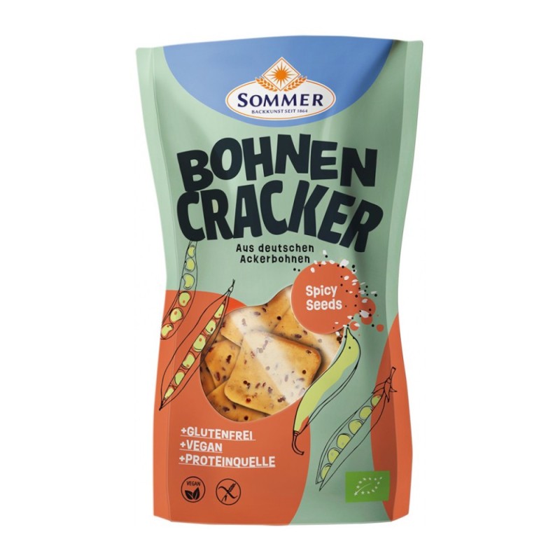 Set 2 x Biscuiti Bio din Bob, fara Gluten, cu Sare si Piper, Sommer, 100 g