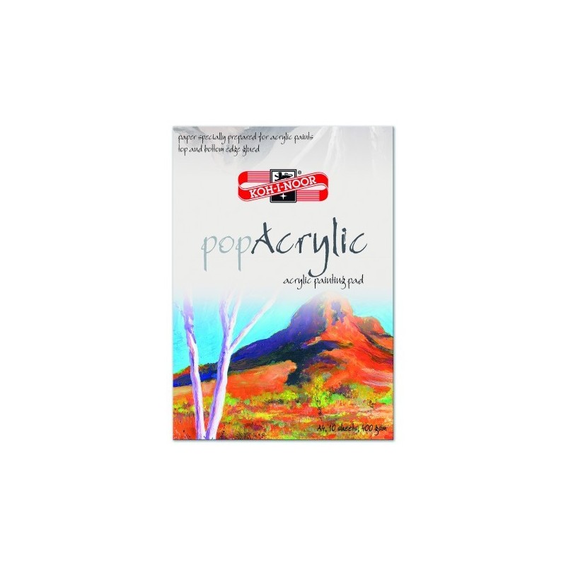 Set 2 x Bloc Desen Pop Acrylic Alb, 10 Coli