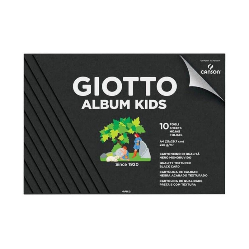 Set 2 x Bloc Hartie Neagra Album Kids Giotto - 21 x 29.7 cm