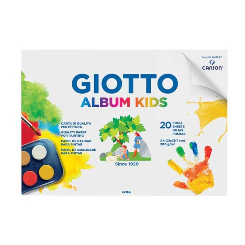 Set 2 x Bloc Pictura Album Kids Giotto, 21 x 29.7 cm, 200 g/mp
